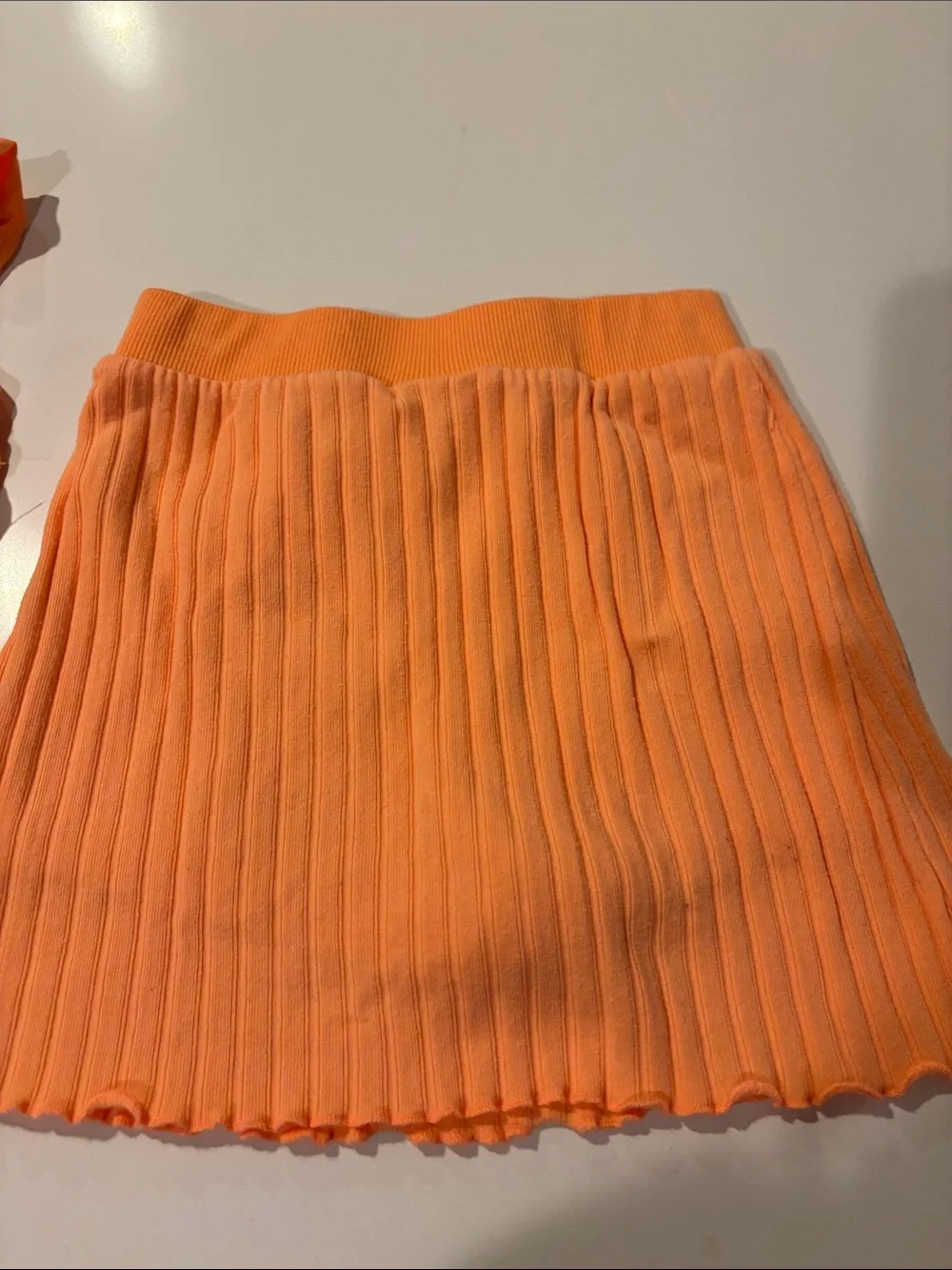 Juicy Couture Girls' Orange Ribbed Ruffle Tank & Skirt Set